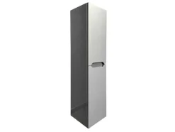 Hangmeubel Enkele Wastafel Met Kolom - Grijs - 80 Cm - Stefanie