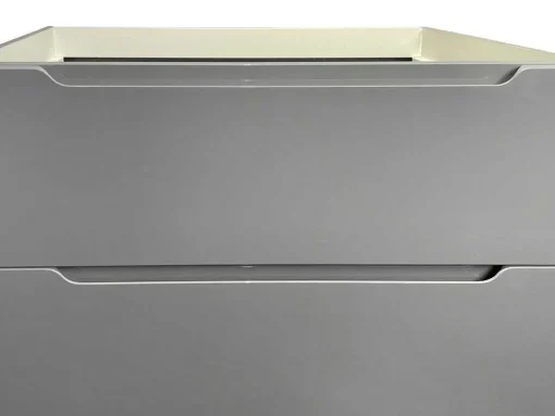Hangmeubel Enkele Wastafel Met Kolom - Grijs - 80 Cm - Stefanie