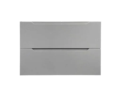 Hangmeubel Enkele Wastafel Met Kolom - Grijs - 80 Cm - Stefanie