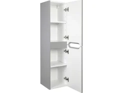 Hangmeubel Enkele Wastafel Met Kolom - Grijs - 80 Cm - Stefanie