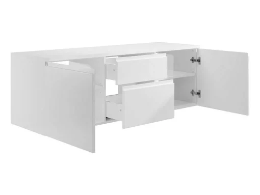 Hangmeubel Onder Wastafel - Wit - 150 Cm - Jimena Ii