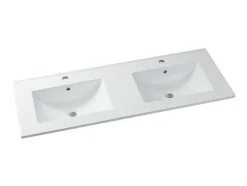 Hangmeubel Voor Badkamer Met Strepen Met Inbouwwastafel - Zwart - 120 Cm - Zevara