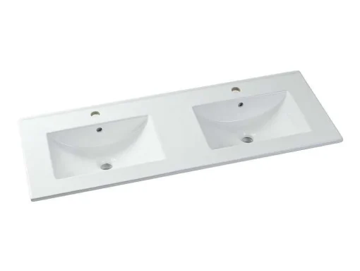 Hangmeubel Voor Badkamer Met Strepen Met Inbouwwastafel - Zwart - 120 Cm - Zevara