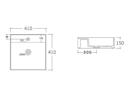 Hangmeubel Voor Badkamer Met Wastafel Om Erop Te Plaatsen - Eikenfineer - 60 Cm - Mesliva