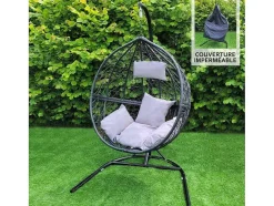 Hangstoel Egg Chair - Zwart - Max: 150 Kg