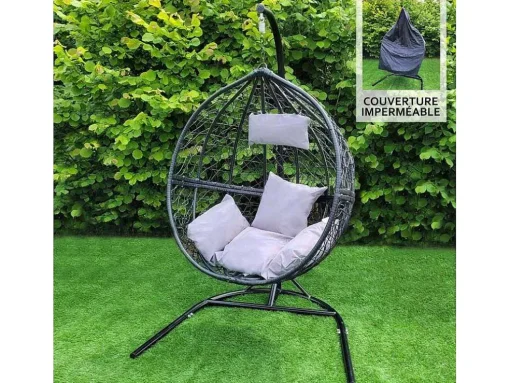 Hangstoel Egg Chair - Zwart - Max: 150 Kg