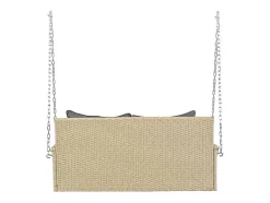 Hangstoel In Geweven Hars - Tuinschommel - 2 Plaatsen - Met Kussens - Beige & Grijs