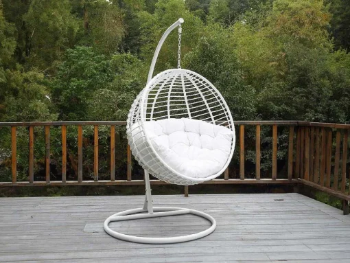 Hangstoel Van Gevlochten Hars - Wit - Bontoc