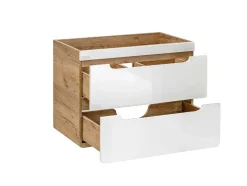 Hangwastafel Naturel En Wit - 80 Cm - Aruba