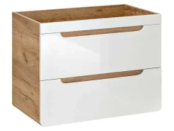 Hangwastafel Naturel En Wit - 80 Cm - Aruba