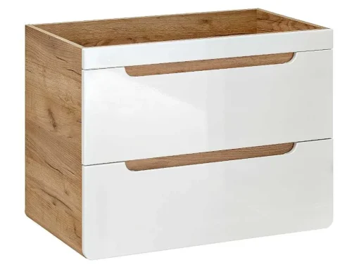Hangwastafel Naturel En Wit - 80 Cm - Aruba