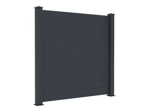 Hek, H182 X L188,6 Cm In Donkergrijs Aluminium - Otavio