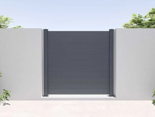 Hek, H182 X L188,6 Cm In Donkergrijs Aluminium - Otavio