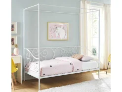 Hemelbed Vivian - 90X200 Cm - Wit