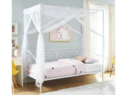 Hemelbed Vivian - 90X200 Cm - Wit