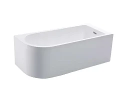 Hoekbad - 201 Liter - 150 X 75 X 58 Cm - Wit - Rechtse Hoek - Anika