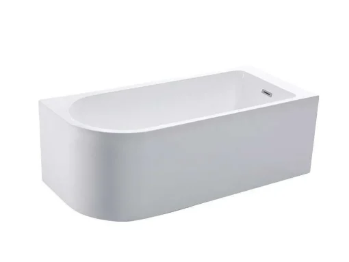 Hoekbad - 201 Liter - 150 X 75 X 58 Cm - Wit - Rechtse Hoek - Anika