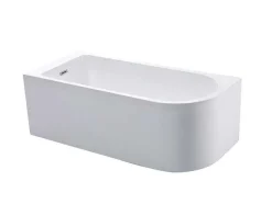 Hoekbad - 201 Liter - 150 X 75 X 58 Cm - Wit - Linkse Hoek - Anika