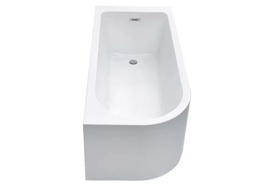 Hoekbad - 201 Liter - 150 X 75 X 58 Cm - Wit - Rechtse Hoek - Anika