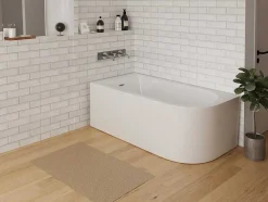 Hoekbad - 201 Liter - 150 X 75 X 58 Cm - Wit - Linkse Hoek - Anika