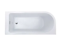 Hoekbad - 201 Liter - 150 X 75 X 58 Cm - Wit - Rechtse Hoek - Anika
