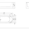 Hoekbad - 240L - 170 X 75 X 58 Cm - Linkse Hoek - Anika