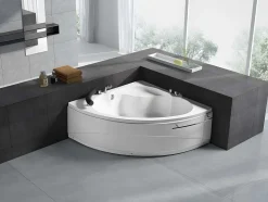 Hoekbad Met Kraan Navona - 263 L - 135 X 135 X H54 Cm