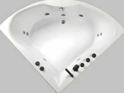 Hoekbadkuip Agyness - 263L - 135 X 135 X H57 Cm