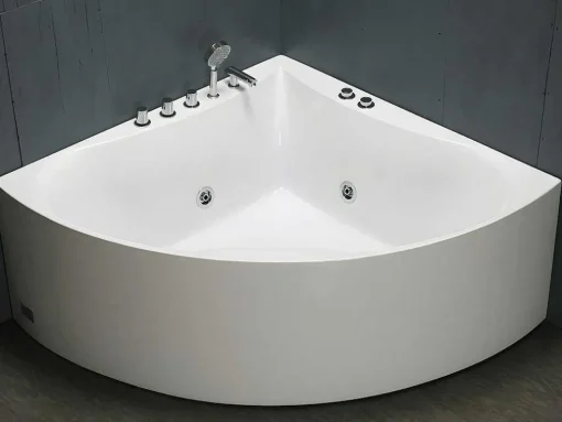 Hoekbadkuip Agyness - 263L - 135 X 135 X H57 Cm
