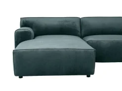 Hoekbank Met Hoek Links Van Blauw Velours Otrano
