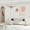 Hoekbank Met Hoek Links Van Beige Stof Damaca