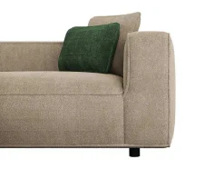 Hoekbank Met Hoek Links Van Beige Velours Met Textuur Talmine