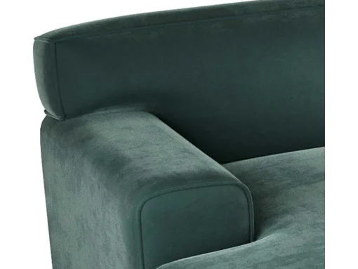 Hoekbank Met Hoek Links Van Blauw Velours Otrano