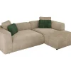 Hoekbank Met Hoek Rechts Van Beige Velours Met Textuur Talmine