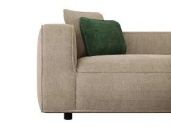Hoekbank Met Hoek Rechts Van Beige Velours Met Textuur Talmine