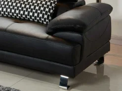 Hoekbank Van Hoogwaardig Leer Excelsior Ii - Zwart - Hoek Links