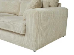 Hoekbank Van Ribfluweel Mondovi - Beige - Hoek Links