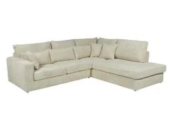 Hoekbank Van Ribfluweel Mondovi - Beige - Hoek Rechts