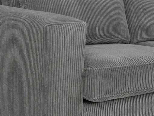 Hoekbank Van Ribfluweel Mondovi - Grijs - Hoek Rechts