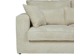 Hoekbank Van Ribfluweel Mondovi - Beige - Hoek Rechts