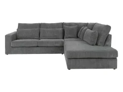 Hoekbank Van Ribfluweel Mondovi - Grijs - Hoek Rechts