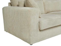 Hoekbank Van Ribfluweel Mondovi - Beige - Hoek Rechts