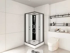 Hoekdouchecabine Met Massagefunctie - L80 X B80 X H225 Cm - Kivora