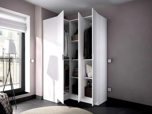 Hoekkast Met 3 Deuren - L132 Cm - Wit - Listowel