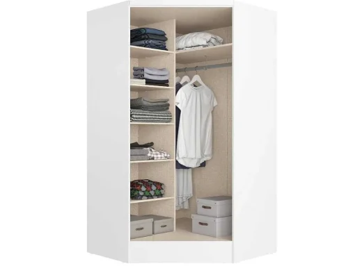 Hoekkast Met 2 Deuren - L101 Cm - Wit - Aurali