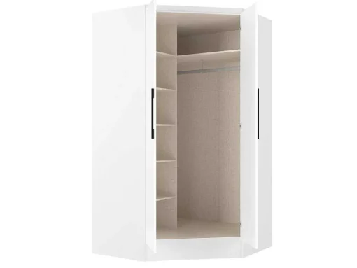Hoekkast Met 2 Deuren - L101 Cm - Wit - Aurali