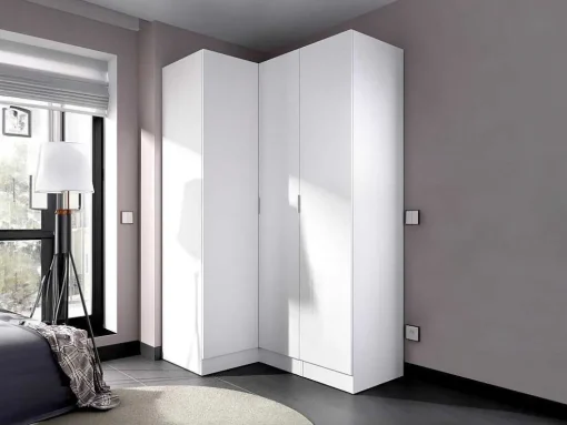 Hoekkast Met 3 Deuren - L132 Cm - Wit - Listowel