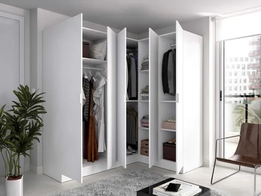 Hoekkast Met 5 Deuren - L173 Cm - Wit - Listowel