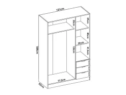 Hoekkast Met 6 Deuren En 3 Lades - L213 Cm - Wit - Listowel
