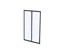 Hoekraam Werkplaats Van Gepoedercoat Aluminium - L120 X B60 X H130 Cm - Zwart - Bayview